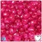BeadTin Bright Pink Sparkle 12mm Heart (VH) Plastic Pony Beads (250pcs)